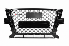 RSQ5 Full Black Honeycomb Show Grill Compatible With Audi Q5 (2008-2011) RSQ5 Black Chrome Tag No.141
