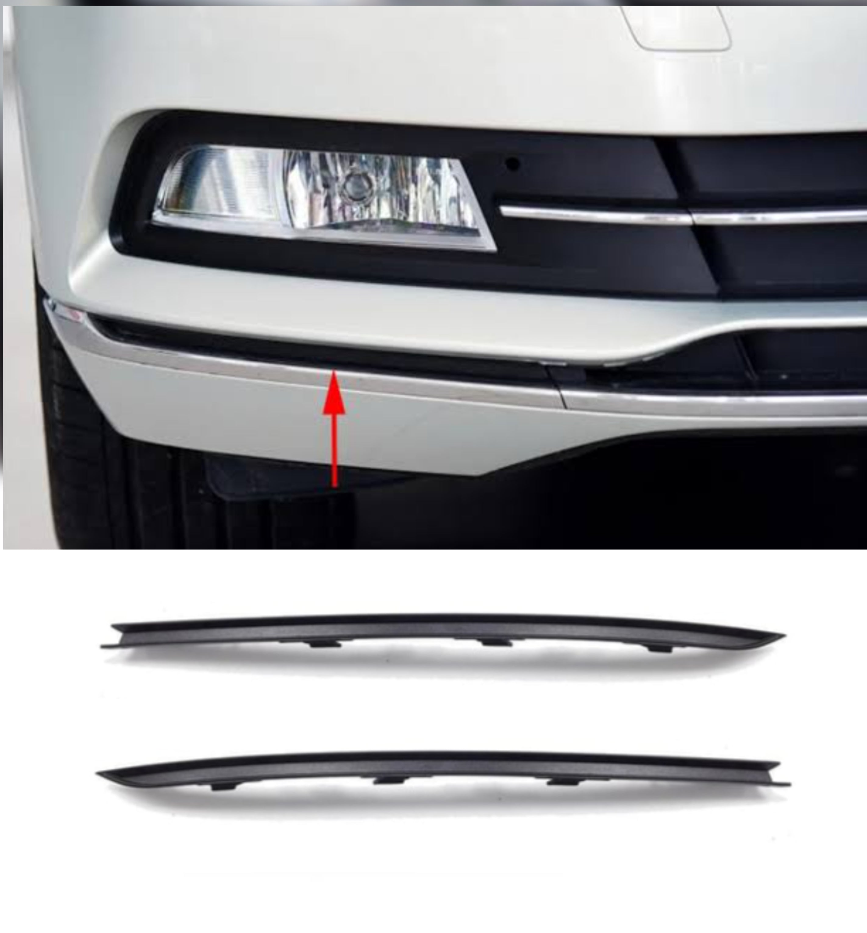 Fog Lamp Cover Left 3G0854321 & Right 3G0854322 Compatible With VW PASSAT B8 (2015-2019) No.142