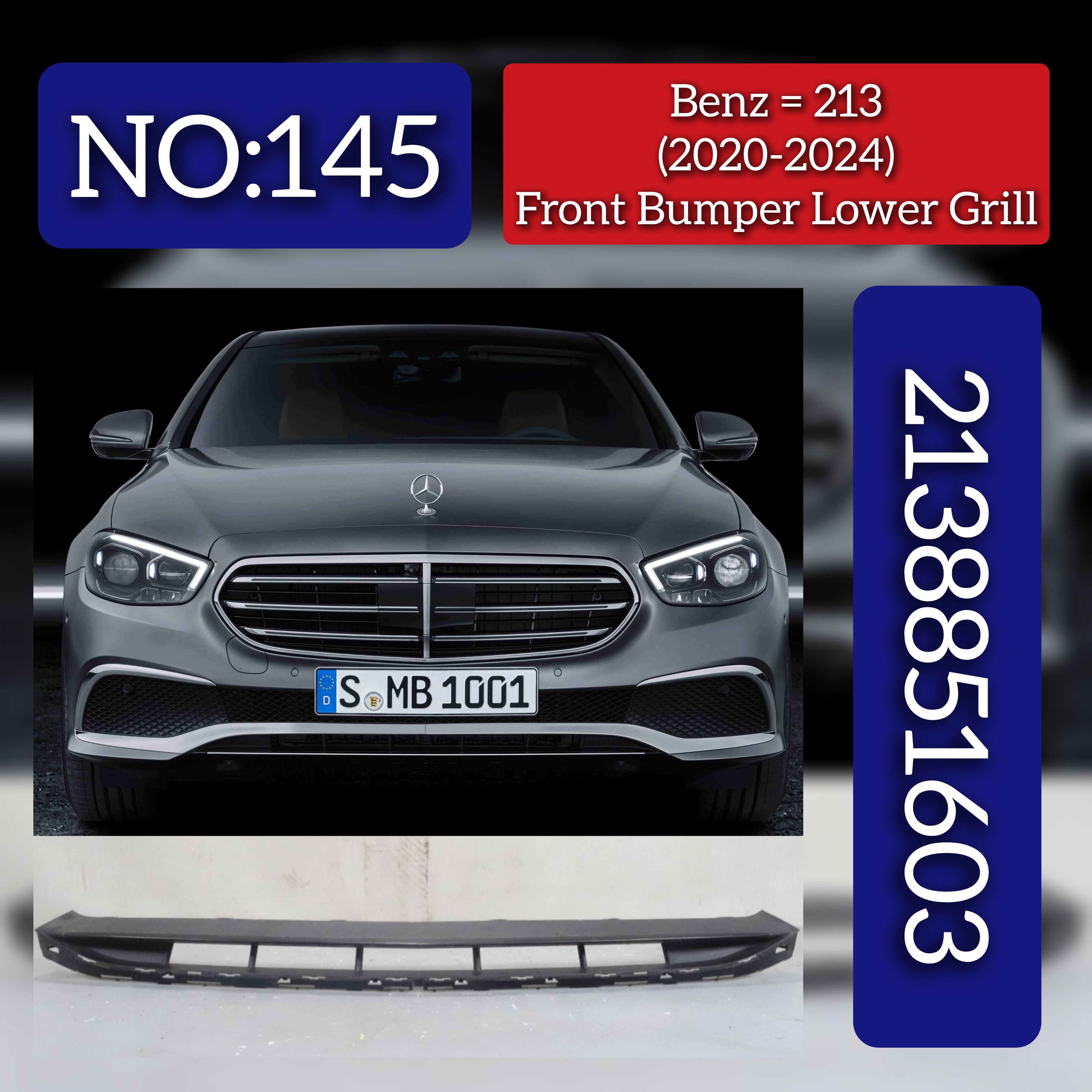 Front Bumper Lower Grill 2138851603 Compatible With Mercedes-Benz E-CLASS W213 (2020-2024) Tag No.145