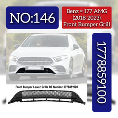 Front Bumper Grill 1778859100 Compatible With Mercedes-Benz A-CLASS W177 (2018-2023) Tag No.146