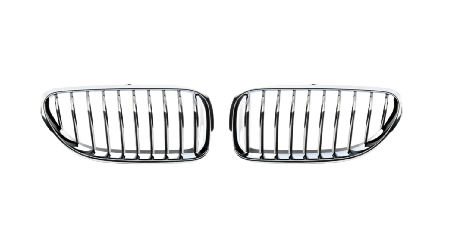 Full Chrome Kidney Grill Left 51137211921 & Right 51137211922 Compatible With BMW=6 Series F06 (2012-2018) Tag No.146