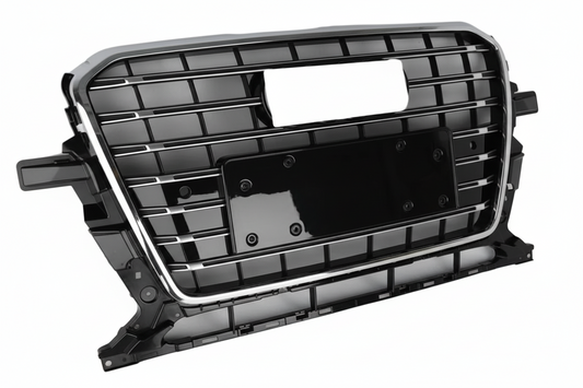 Show Grill Compatible With  Audi Q5 (2013-2017) AMG Silver Chrome Tag No.147