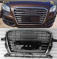 Show Grill Compatible With  Audi Q5 (2013-2017) AMG Silver Chrome Tag No.147