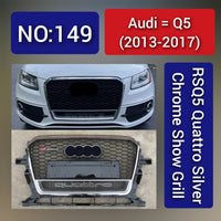 Show Grill  Compatible With Audi Q5 (2013-2017) RSQ5 Quattro Silver Chrome Tag No.149