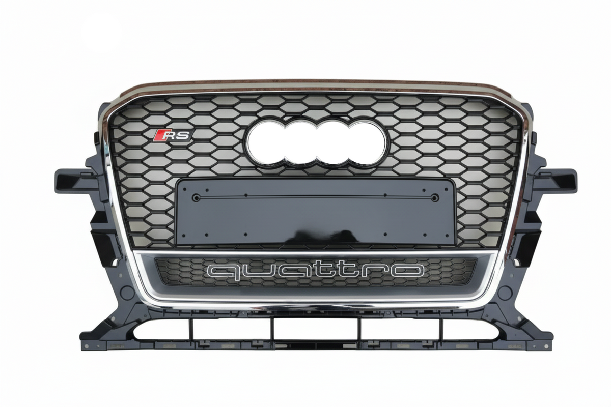 Show Grill  Compatible With Audi Q5 (2013-2017) RSQ5 Quattro Silver Chrome Tag No.149
