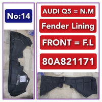 Front Left Fender Liner 80A821171  80A821171C 80A821171E Compatible With AUDI Q5 (2016-2020) Tag-FEA-14