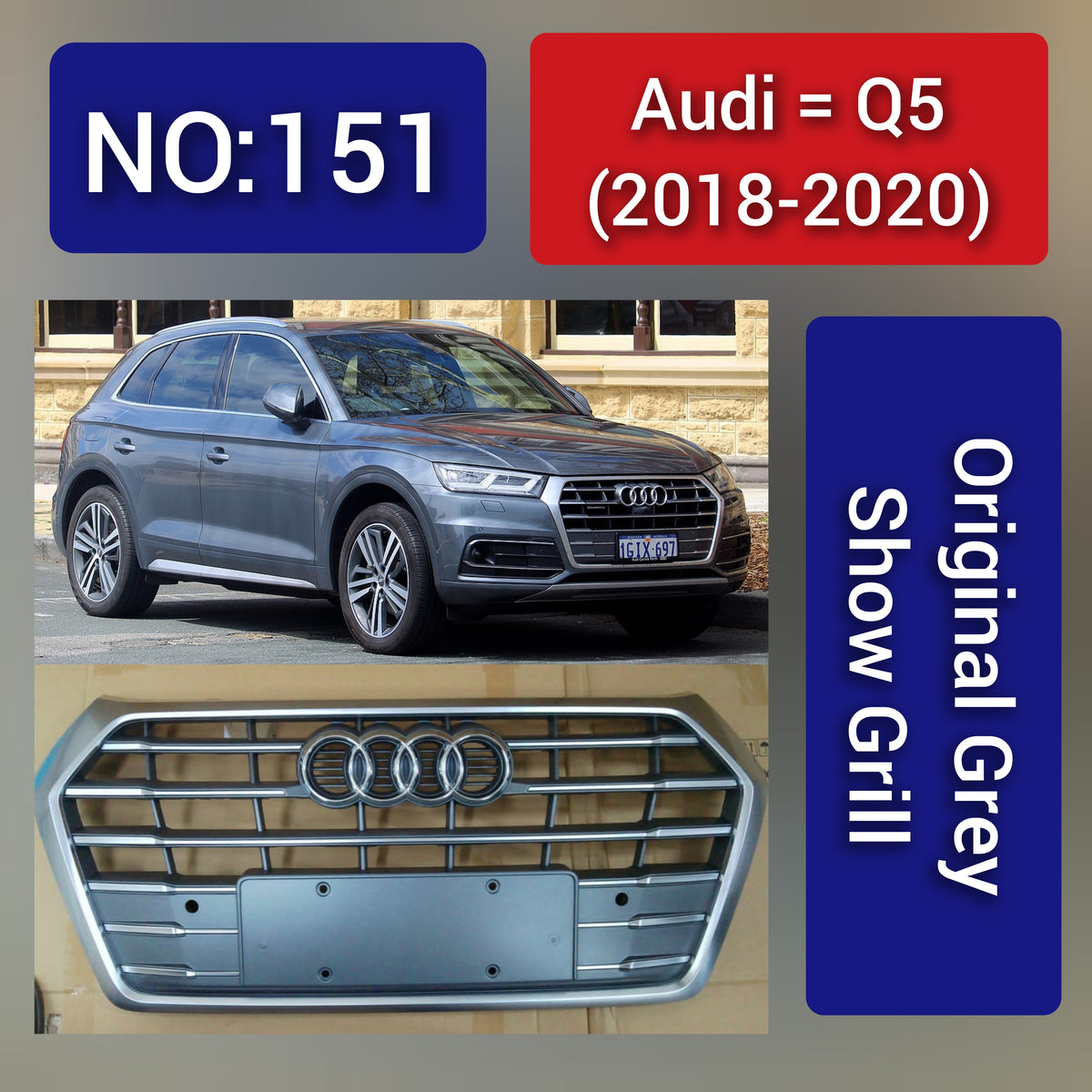 Audi Q5 (2018-20) Original Grey Show grill