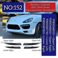 Fog Lamp Upper Chrome Left 95850568510 & Right 95850568610 & Lower Chrome Left 95850587710 & Right 95850587810 Compatible With Porsche Cayenne (2011-2014) Tag No.152