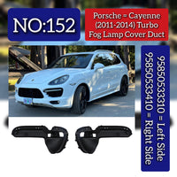 Fog Lamp Cover Duct (Turbo) Set Right 95850533410 & Left 95850533310 Compatible With Porsche Cayenne (2011-2014) Tag No.152