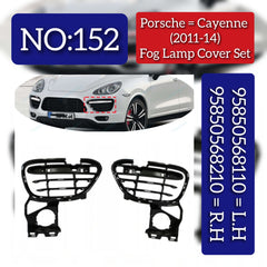 Fog Lamp Cover Compatible With Porsche Cayenne (2011-14) Fog Lamp Cover Left 95850568110 & Right 95850568210 95850568111 Fog No.152