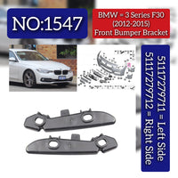 Front Bumper Bracket Right 51117279712 & Left 51117279711 Compatible With BMW 3 Series F30 (2012-2015) Tag No.1547
