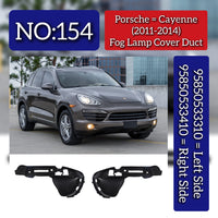 Fog Lamp Cover Duct Set Left 95850533310 & Right 95850533410 Compatible With Porsche Cayenne (2011-2014) Tag No.154