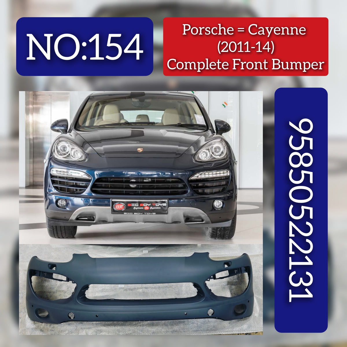 Front Bumper 95850522131 95850522130 Compatible With PORSHE CAYENNE 2011-2014 No:- 154