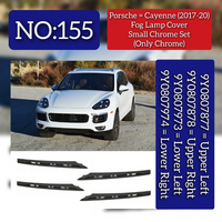 Fog Lamp Cover Lower Chrome Set Left 9Y0807973 & Right 9Y0807974 Compatible With Porsche Cayenne (2018-2020) Tag No.155
