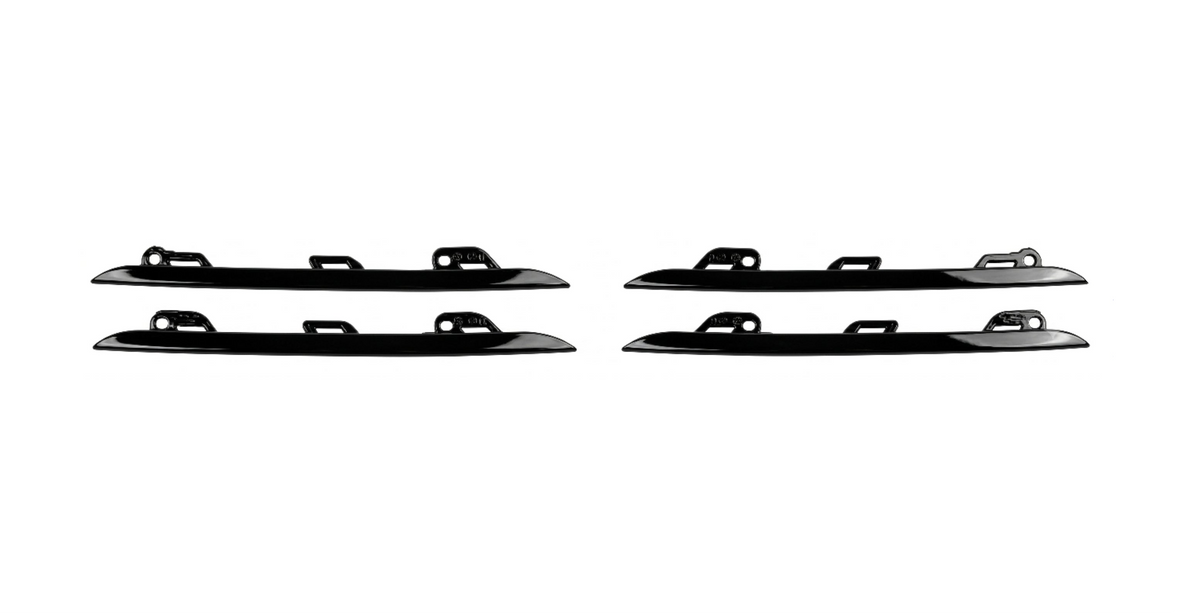 Fog Lamp Cover Chrome Set (Glossy Black) Upper Left 9Y0807245A & Upper Right 9Y0807246A & Lower Left 9Y0807245 & Lower Right 9Y0807246 Compatible With Porsche Cayenne (2018-2020) Tag No.155