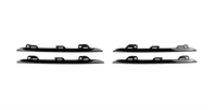 Fog Lamp Cover Chrome Set (Glossy Black) Upper Left 9Y0807245A & Upper Right 9Y0807246A & Lower Left 9Y0807245 & Lower Right 9Y0807246 Compatible With Porsche Cayenne (2018-2020) Tag No.155