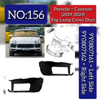 Fog Lamp Cover Duct Set Left 9Y0807161 & Right 9Y0807162 Compatible With Porsche Cayenne (2018-2020) Tag No.156
