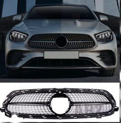 LCI Diamond Black Chrome Show Grill Compatible With Mercedes Benz E-Class  W213  (2021-2023) Tag 83