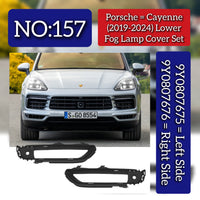 Fog Lamp Cover Lower Set Left 9Y0807675 & Right 9Y0807676 Compatible With Porsche Cayenne (2018-2020) Tag No.157