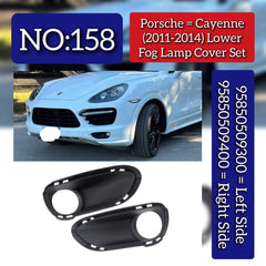 Fog Lamp Cover Set Right 95850509400 & Left 95850509300 Compatible With Porsche Cayenne (2011-2014) Tag No.158