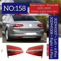 Dicky Light Left 3GD945307 Right 3GD945308 Compatible With VW PASSAT B8 (2015-2019) No.158