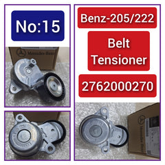 Belt Tensioner With Pulley 2762000270 2762000170 2762000370  Compatible With MERCEDES-BENZ C-CLASS (W205) & GLC (X253) & GLS (X166) & S-CLASS (W222, V222, X222) & GLE (W166) Tag no : 15