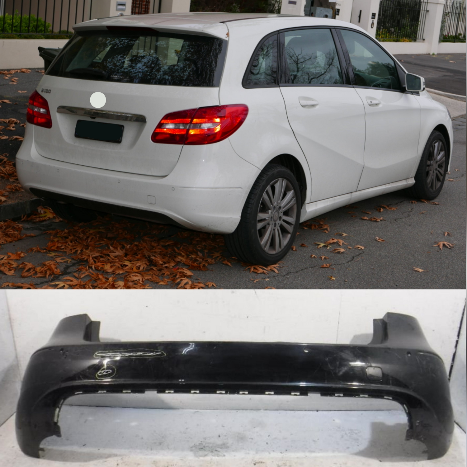 Rear Bumper A2468803240 Compatible With MERCEDES-BENZ B-Class (W246) ((2011-2018) Tag No.15