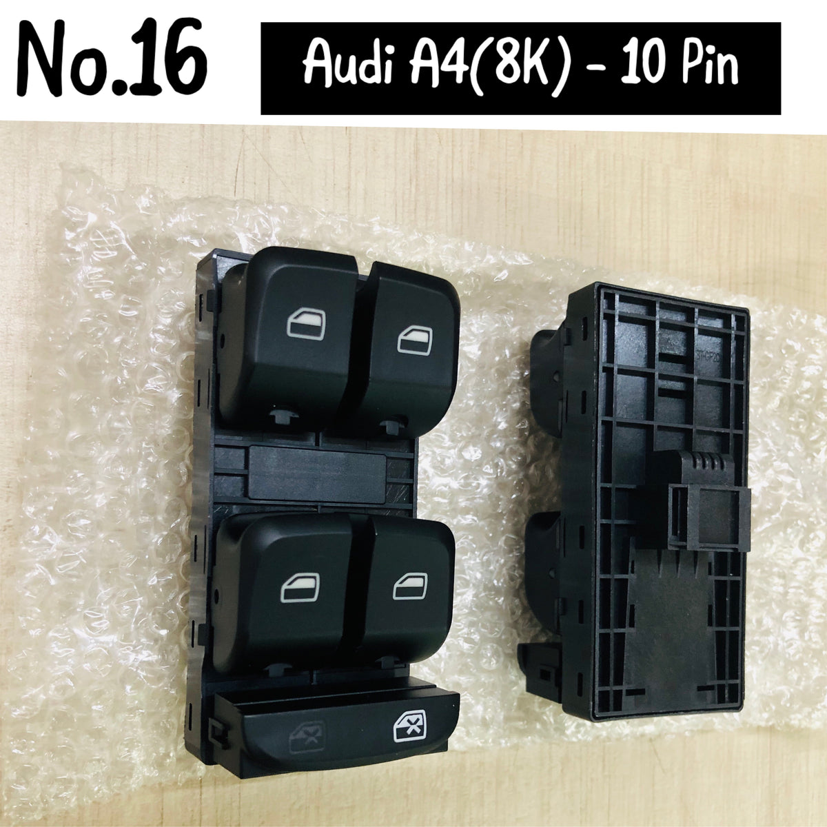 Audi A4 8K A5 Q5 10 Pin Window Black Switch Compatible with A4 8K/A5/Q5 8KD959851  8K0959851D 8K0959851DV10 8K0959851V10 Tag-SW-16