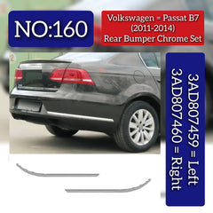 Rear Bumper Chrome Left 3AD807459 Right 3AD807460 Compatible With Volkswagen  PASSAT B7 (362) Tag No.160