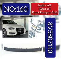 Front Bumper Grill 8V5807110 8V5807110GRU Compatible With AUDI A3 Convertible (8V7, 8VE) | A3 / S3 (2012-2015) Tag No.160