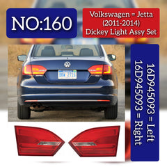 Dicky Light Left 16D945093 Right 16D945094 Compatible With VW JETTA IV (162,163) (2011-2014) No.160