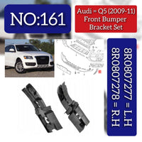 Front Bumper Bracket Left 8R0807277 & Right 8R0807278 Compatible With AUDI Q5 (8RB) 2009-2011 Tag No.161
