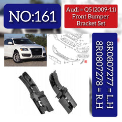 Front Bumper Bracket Left 8R0807277 & Right 8R0807278 Compatible With AUDI Q5 (8RB) 2009-2011 Tag No.161