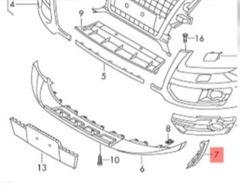Front Bumper Bracket Left 8R0807277 & Right 8R0807278 Compatible With AUDI Q5 (8RB) 2009-2011 Tag No.161