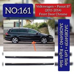 Front Door Chrome Left 3AD854939 Right 3AD854940  Compatible With Volkswagen  PASSAT B7 (362) Tag No.161
