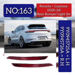 Rear Bumper Reflector Right 9Y0945726 9Y0945726A & Left 9Y0945725 9Y0945725A Compatible With Porsche Cayenne (2020-2024) Tag No.163