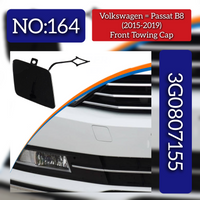 Front Bumper Tow Towing Cap Cover Hook 3G0807155 Compatible With VW PASSAT B8 (362) (2015-2019) Tag No.164
