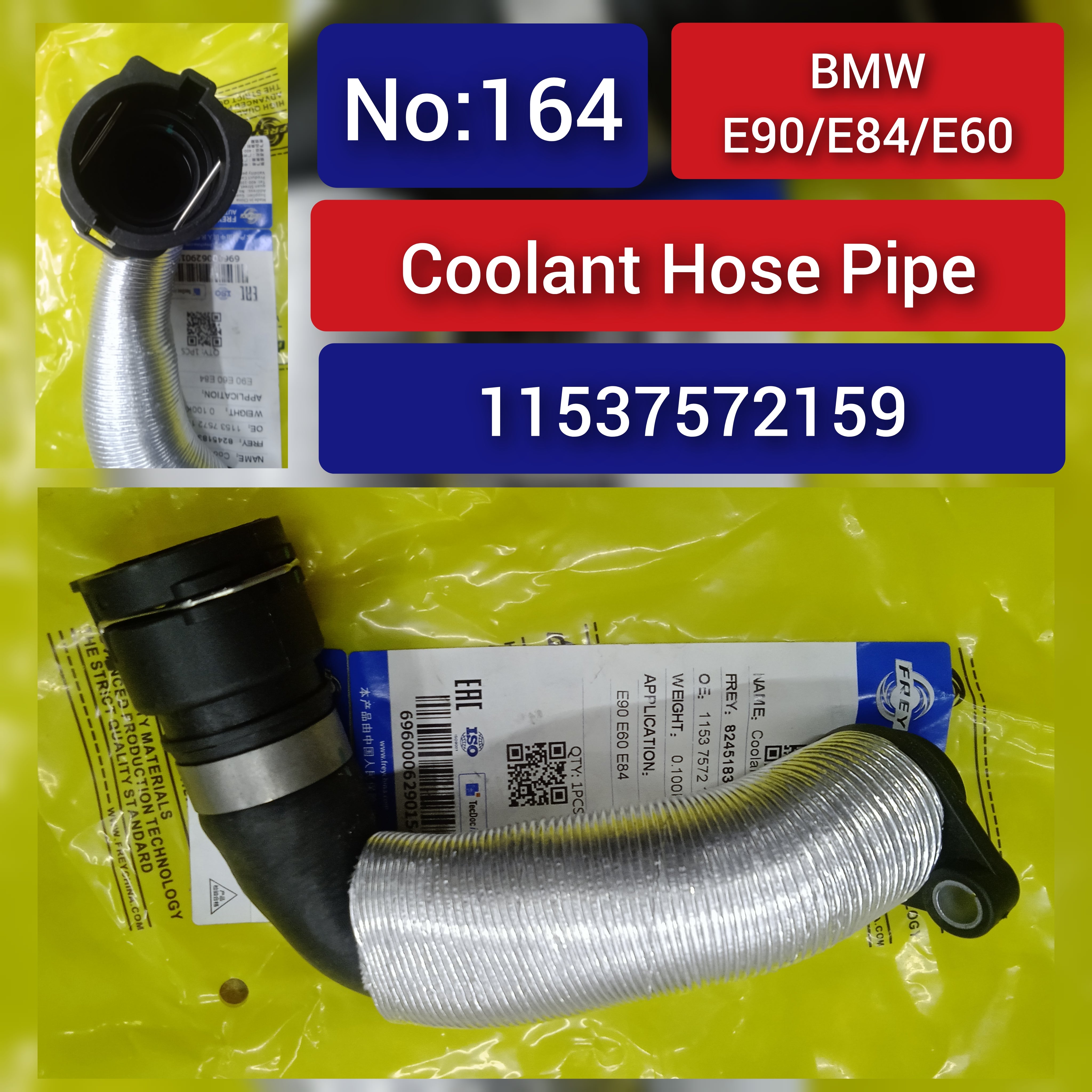 Coolant Hose Pipe 11537572159 Compatible With BMW X1 (E84) Tag no.164
