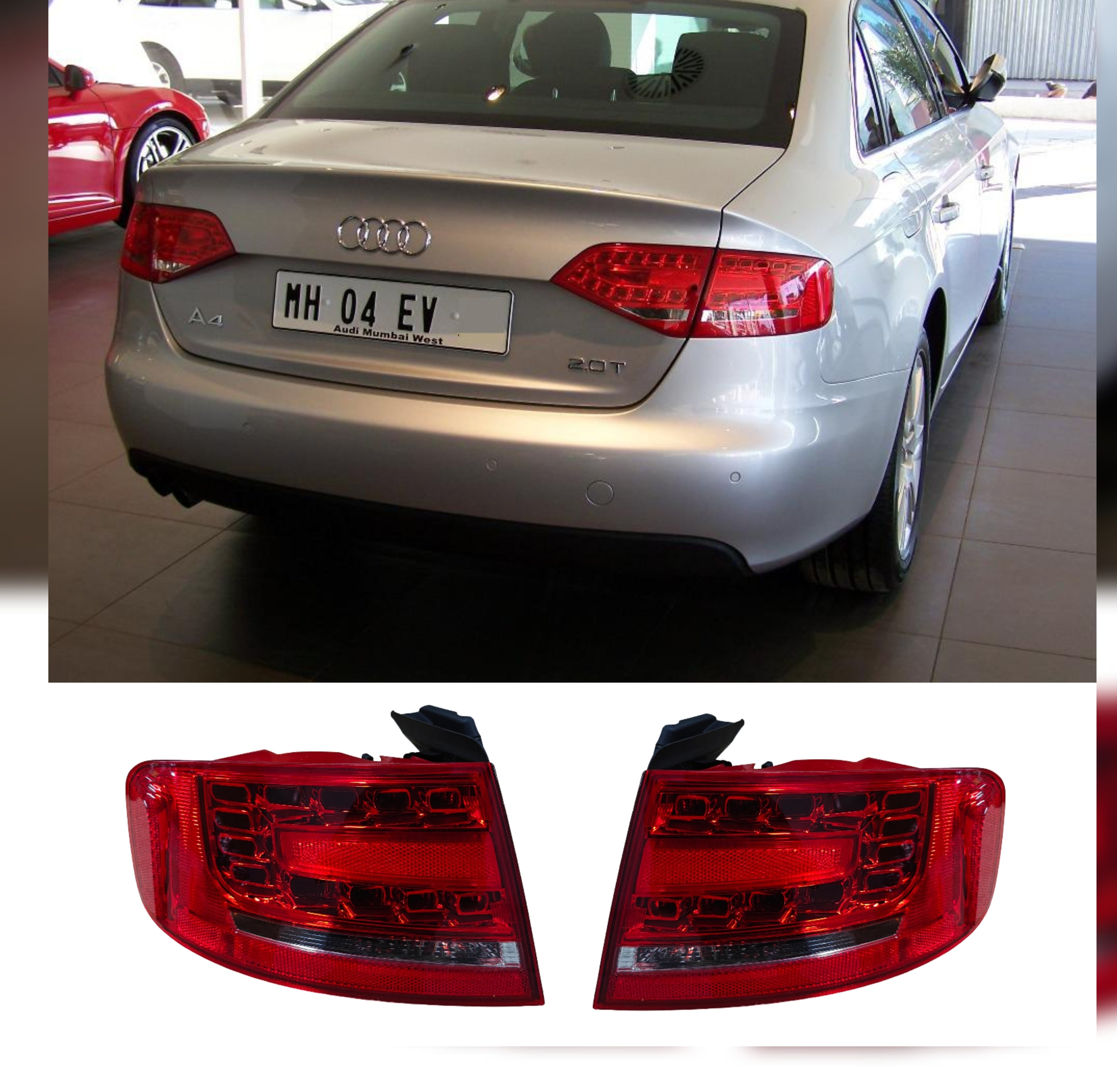 Complete Tail Light Assy Set Left 8K5945095 8K5945095D & Right 8K5945096 8K5945096DCompatible With Audi A4 8K (2009-2012) Tag No.165