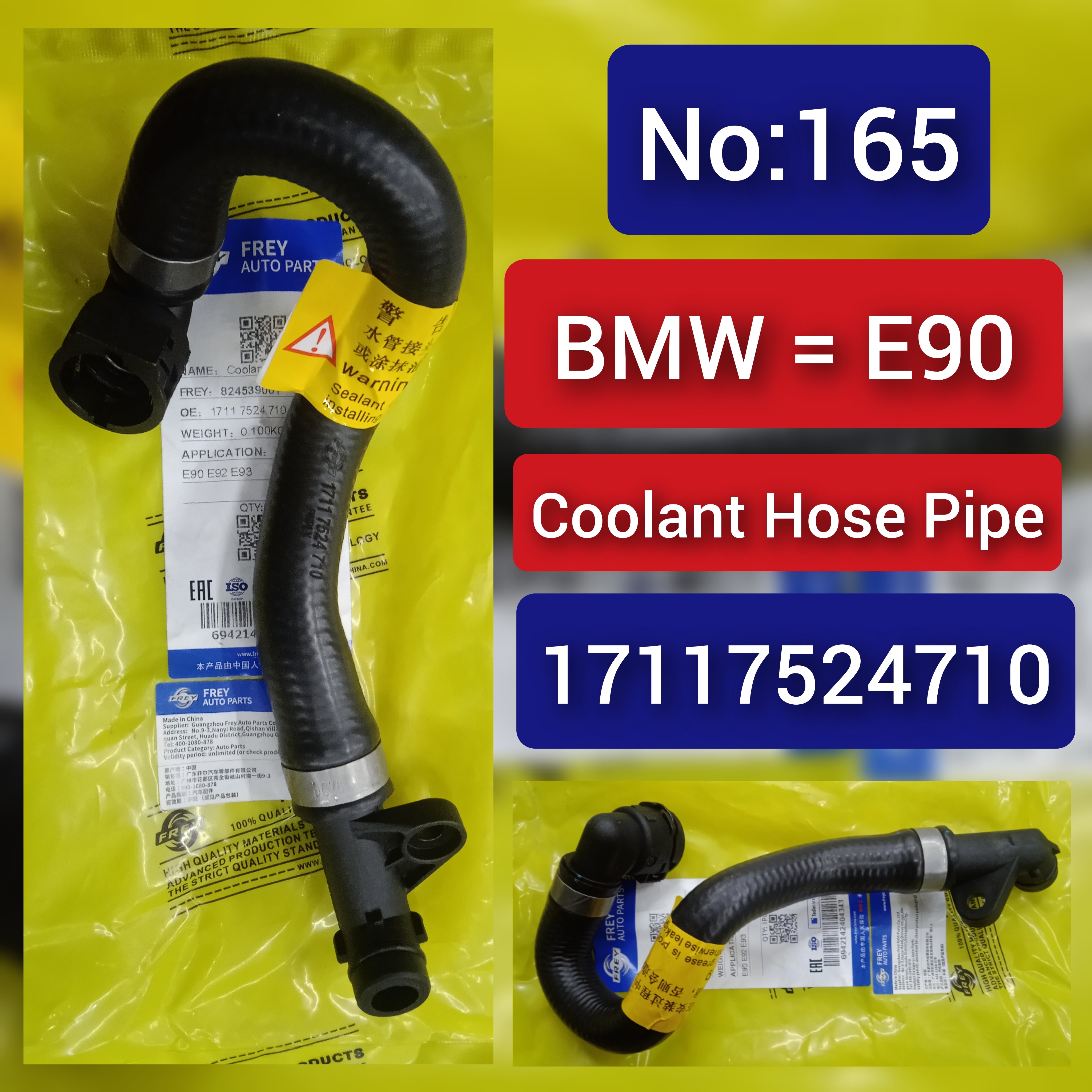 Coolant Hose Pipe 17117524710 Compatible With BMW 3-Series (E90) Tag no.165