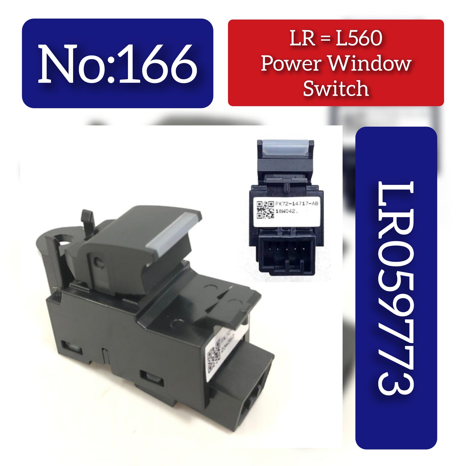 Window Switch LR059773 Compatible with Range Rover Velar L560  Tag No.166