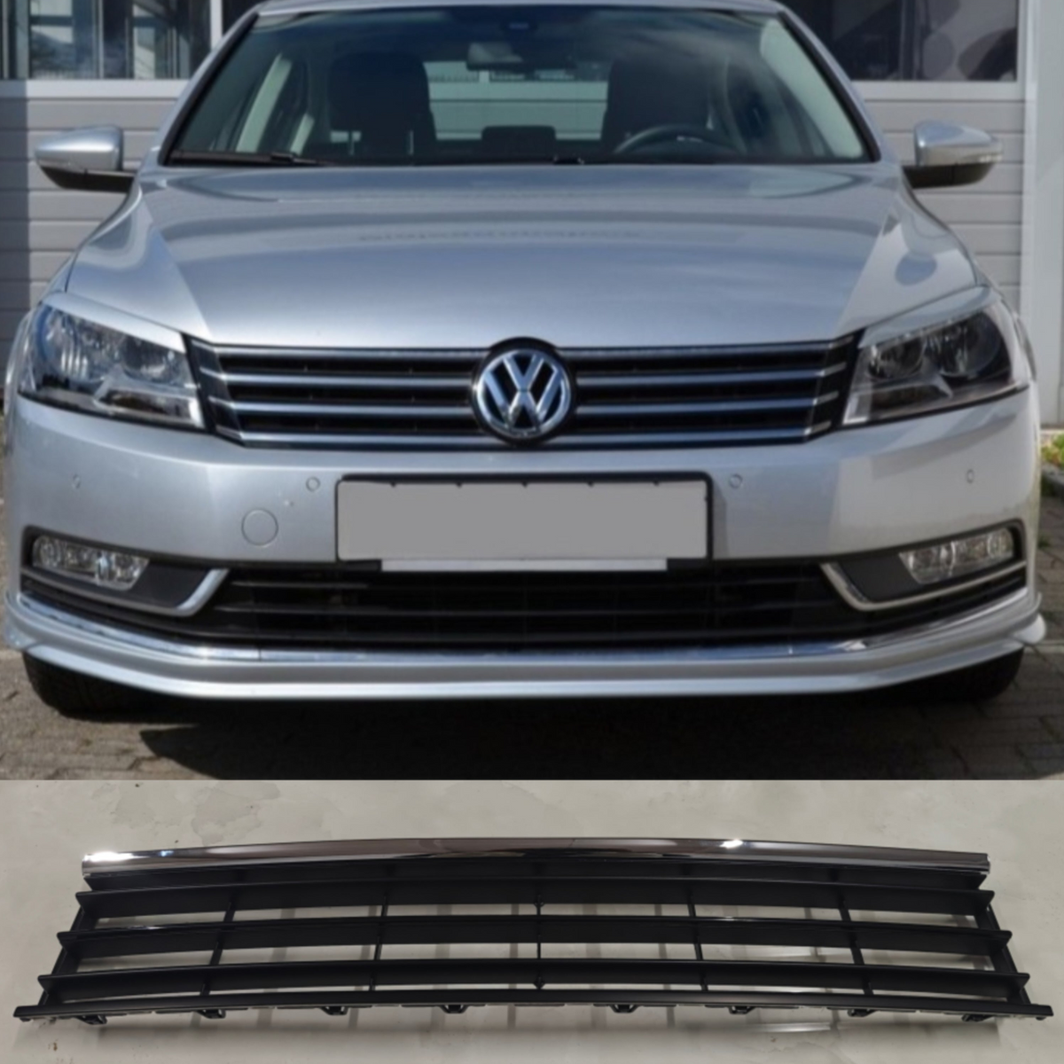 Front Bumper Lower Grill  With Lower Chrome 3AA853677 Compatible With Volkswagen  PASSAT B7 (362) Tag No.166