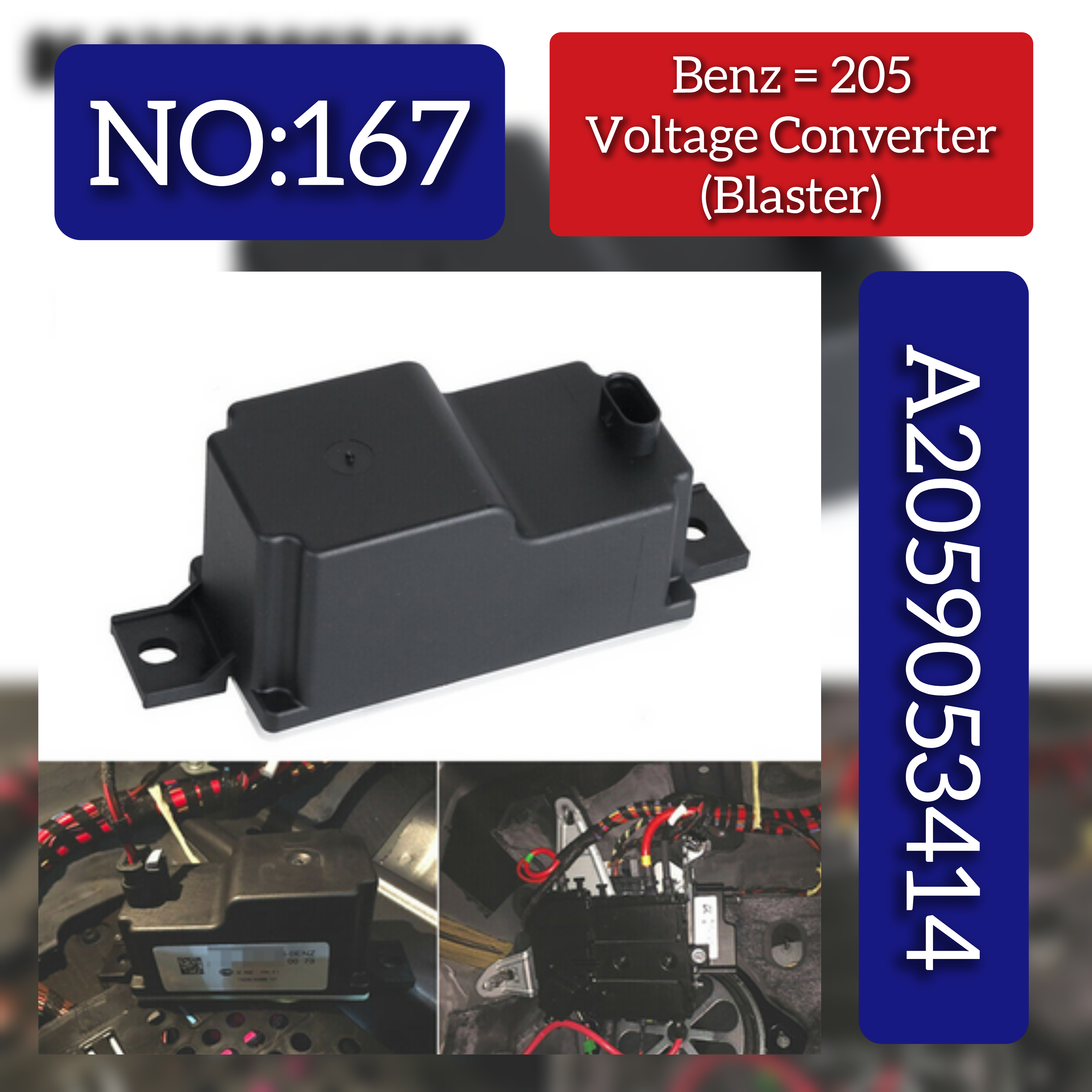 Voltage Converter Module  A2059053414 For MERCEDES-BENZ C-CLASS W205 & E-CLASS W213, S-CLASS W222 Tag-BL-167