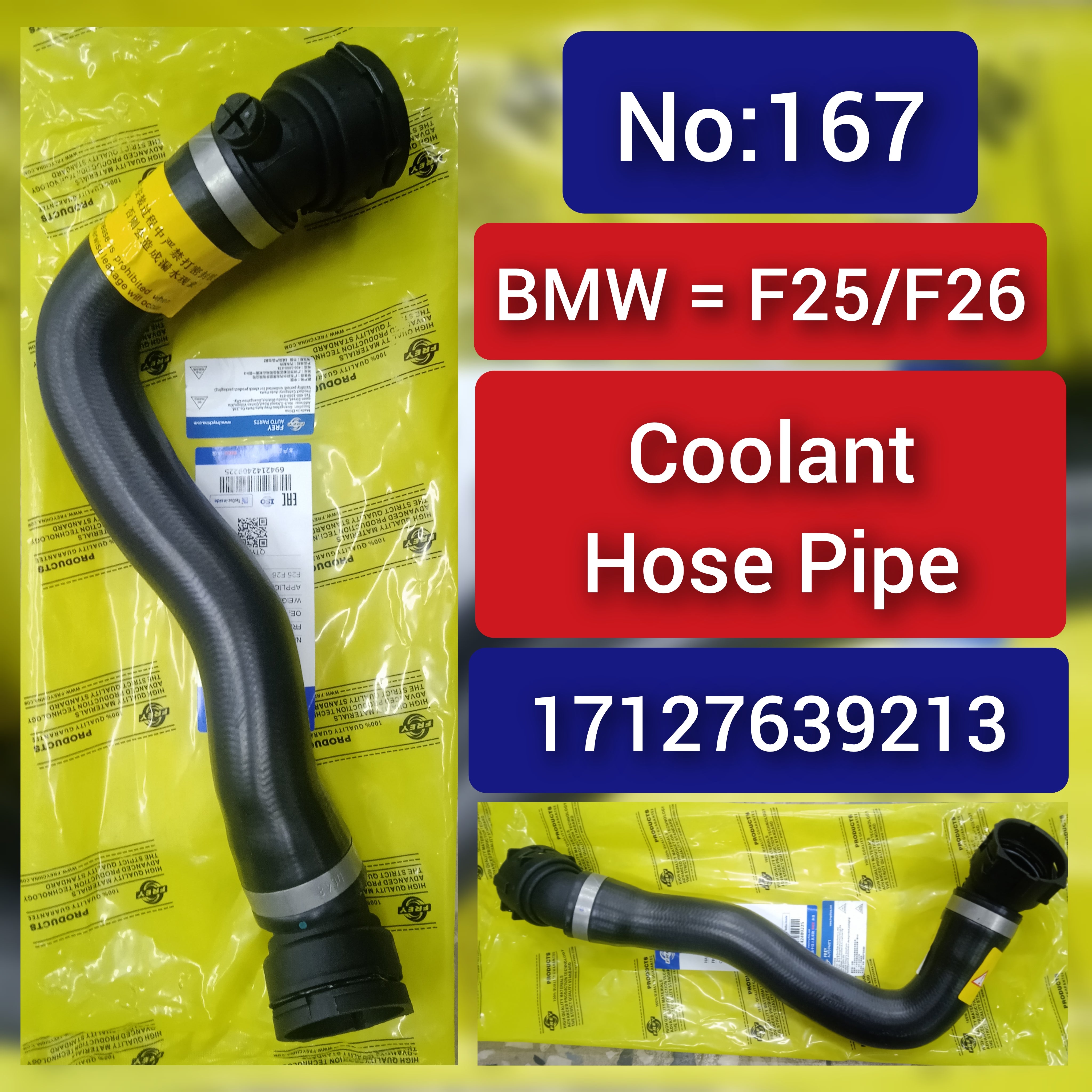 Coolant Hose Pipe 17127639213 Compatible With BMW X3 (F25) Tag no.167