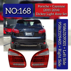 Dickey Light Assembly Set Left 95863109301 & Right 95863109401 Compatible With Porsche  Cayenne (2011-2014) Tag No.168