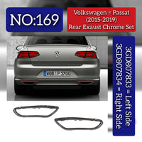 Rear Exaust Chrome Left 3GD807833 Right 3GD807834 Compatible With Volkswagen  For Passat B7 Tag No.169