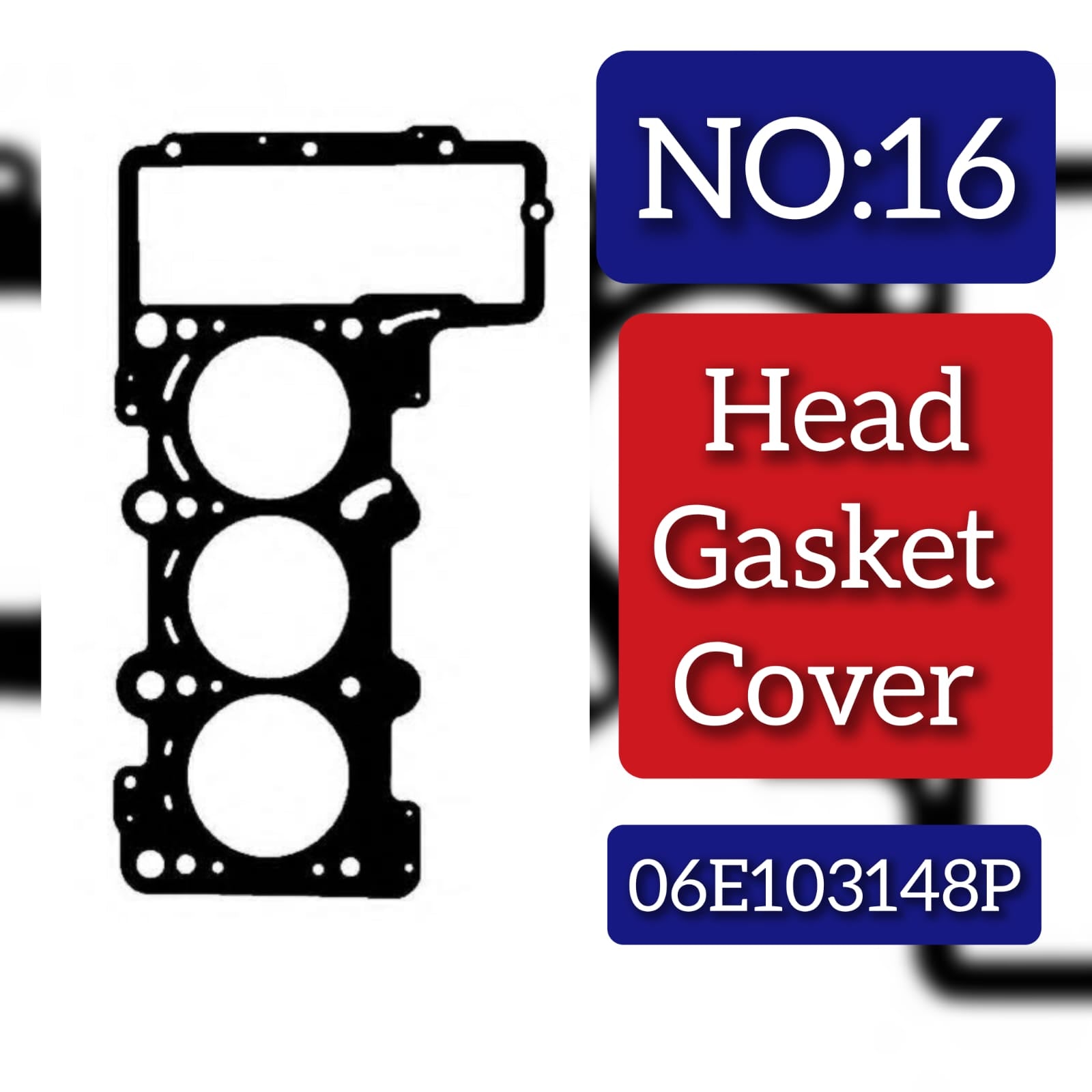 Tappet Cover Packing (Engine Valve Cover Gasket) 06E103148P Compatible With AUDI Tag No:16