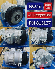 AC Compressor PN813137 & A0022303011 & A0022303311 & A0022304911 & A0022308311 Compatible With MERCEDES-BENZ & C-CLASS (W203) & C-CLASS (W204) & CLS (C218) & E-CLASS (W212) Tag.16