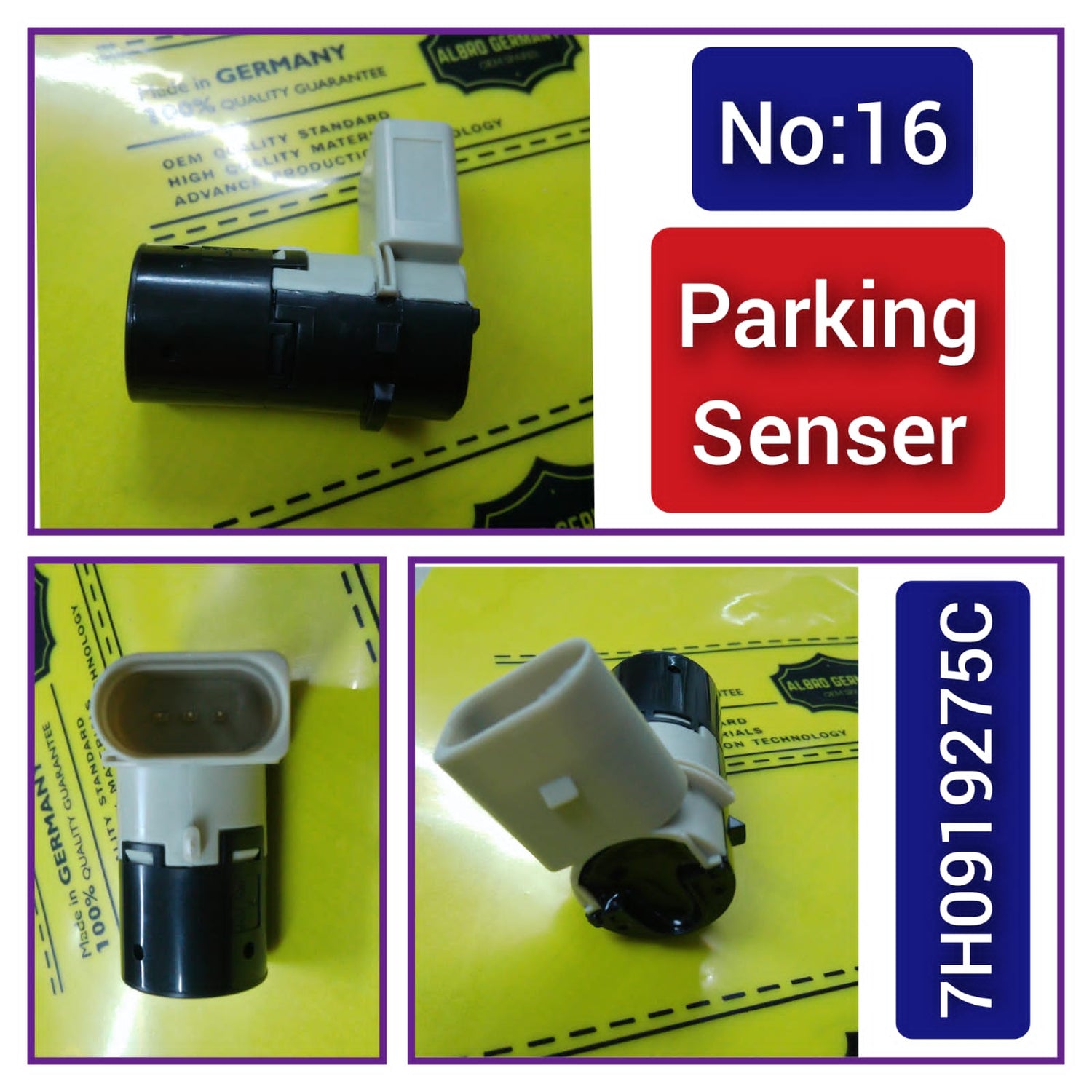 Parking Distance Control Sensors 7H0919275C  Compatible With  AUDI A6 A8 & SKODA OCTAVIA II 1Z3 Tag-PS-16