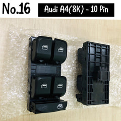 Audi A4 8K A5 Q5 10 Pin Window Black Switch Compatible with A4 8K/A5/Q5 8KD959851 Tag-SW-16